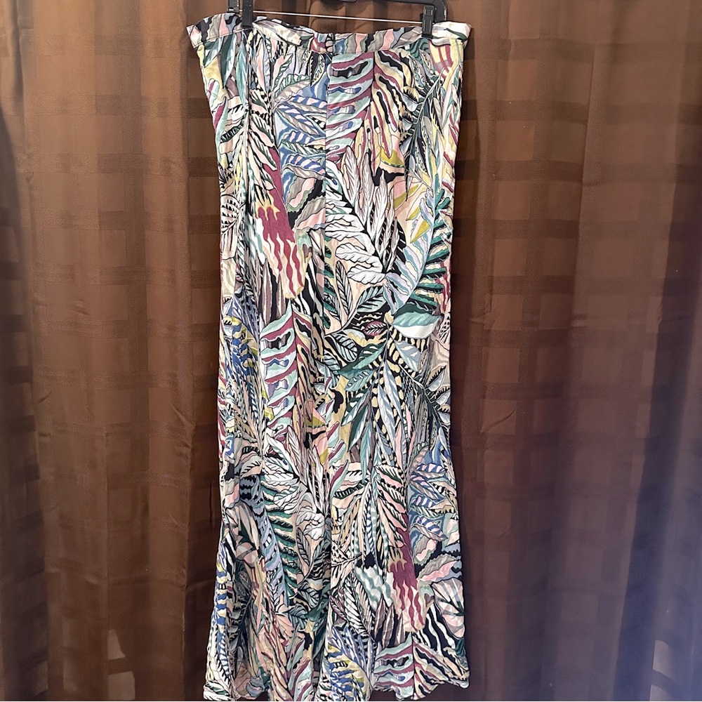 NWOT Gerry Weber Collection long A-line tropical print skirt, sz 16